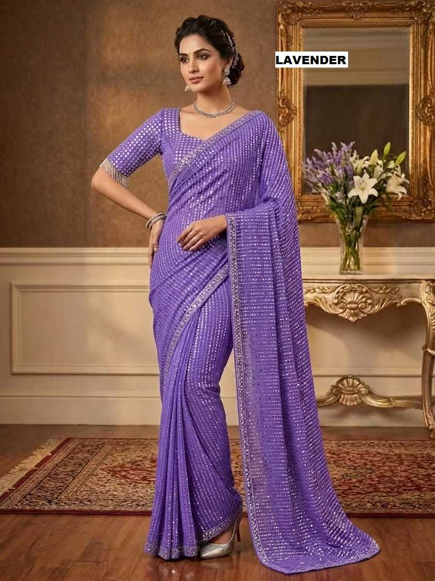 YNF Wholesale Faux Georgette Georgette Sarees  | Surat Manufacturer