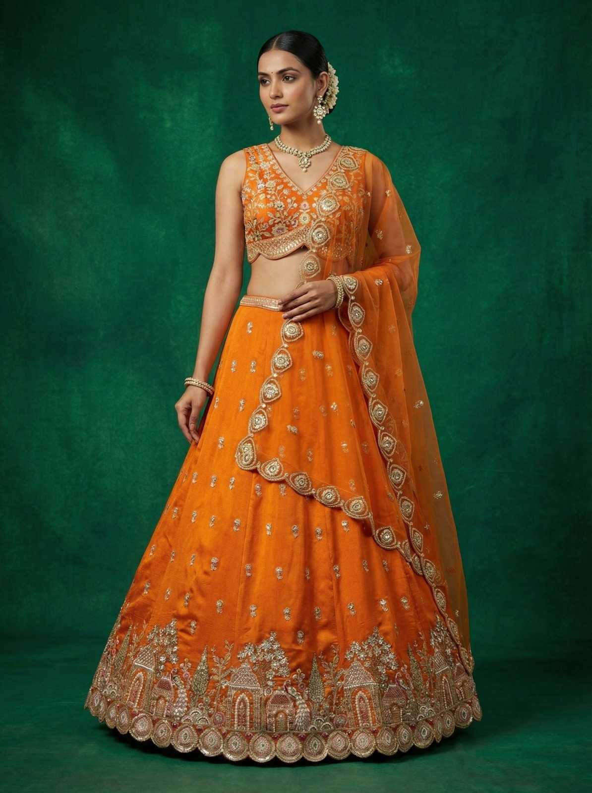 YNF Wholesale Chinon Wedding Lehenga  | Surat Manufacturer