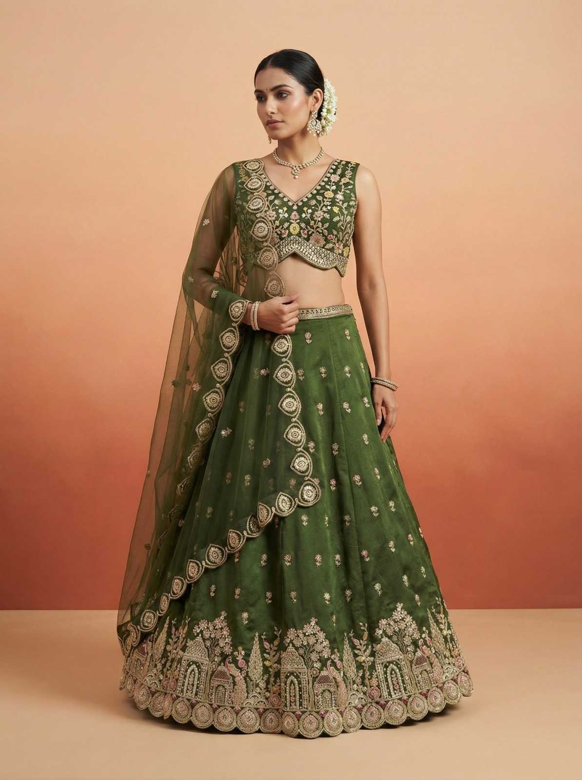 YNF Wholesale Chinon Wedding Lehenga  | Surat Manufacturer