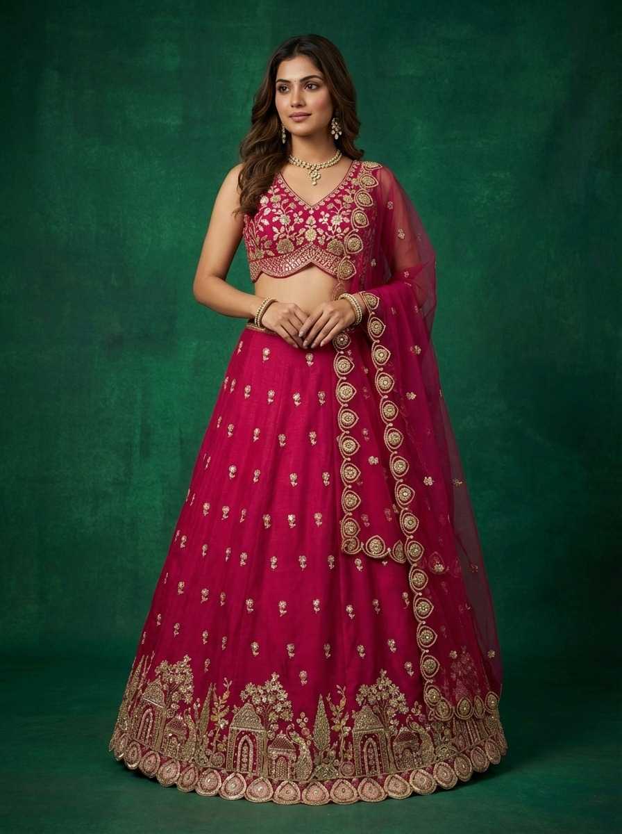 YNF Wholesale Chinon Wedding Lehenga  | Surat Manufacturer