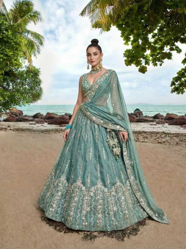 YNF Wholesale Chiffon Embroidered Lehenga  | Surat Manufacturer