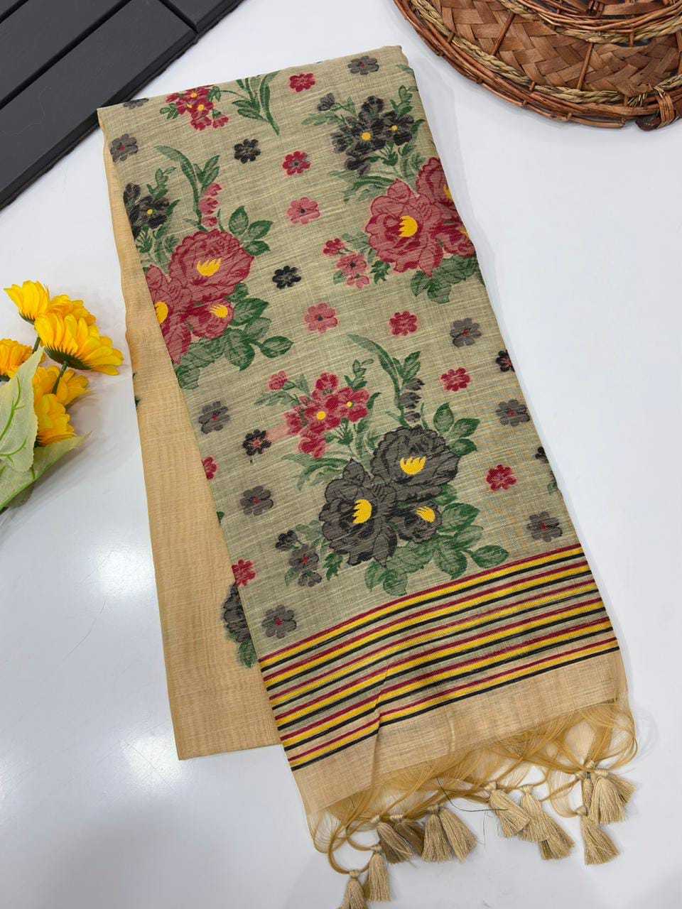 YNF Wholesale Soft Cotton Designer Sarees KESH532 FLORAL | Surat Manufacturer