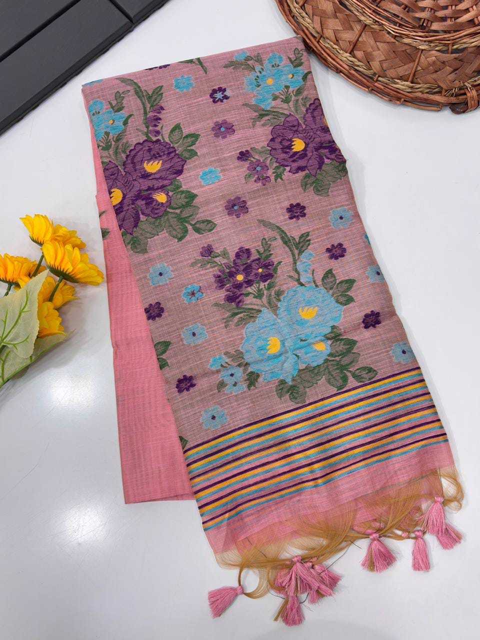 YNF Wholesale Soft Cotton Designer Sarees KESH532 FLORAL | Surat Manufacturer