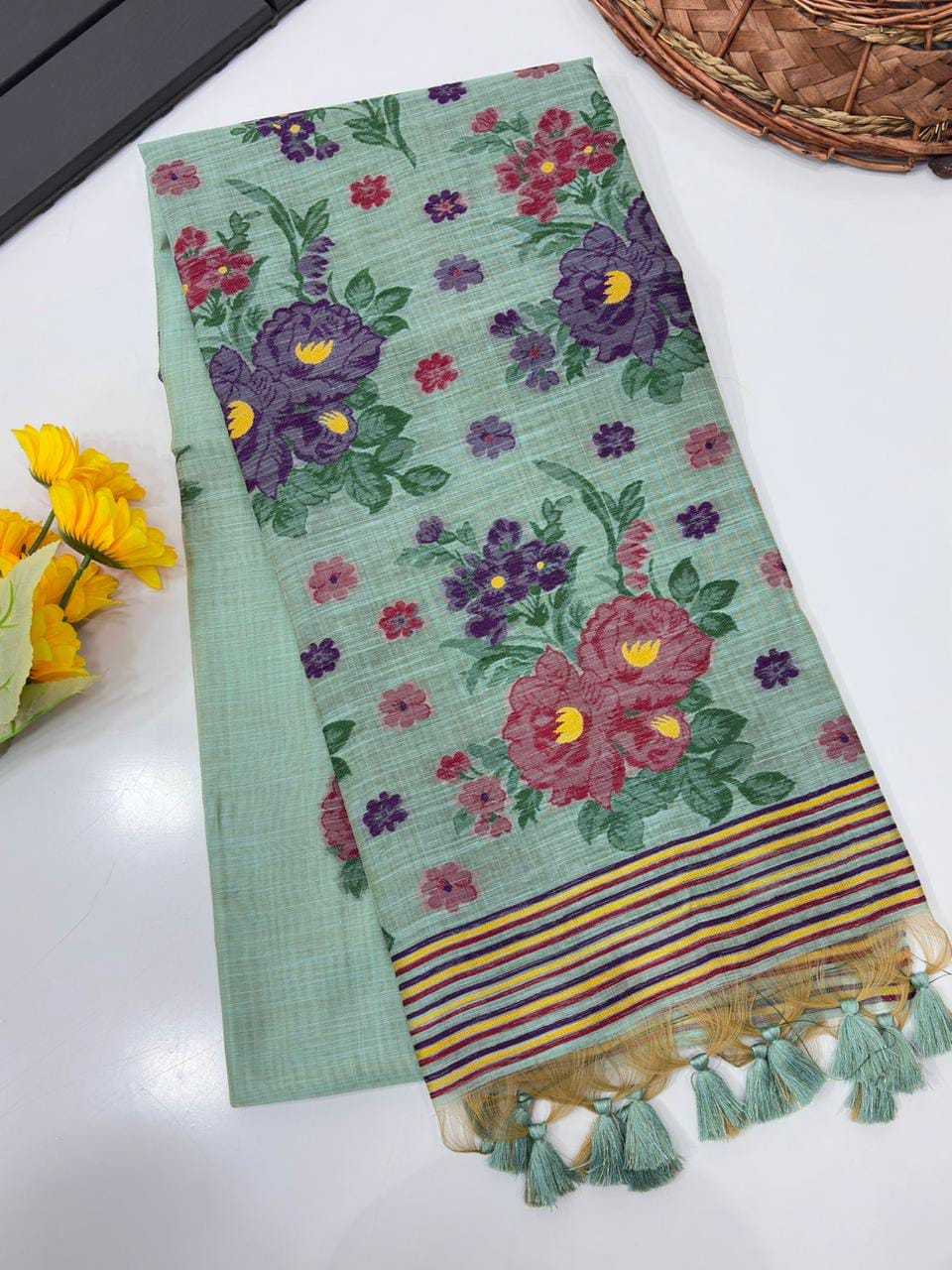 YNF Wholesale Soft Cotton Designer Sarees KESH532 FLORAL | Surat Manufacturer