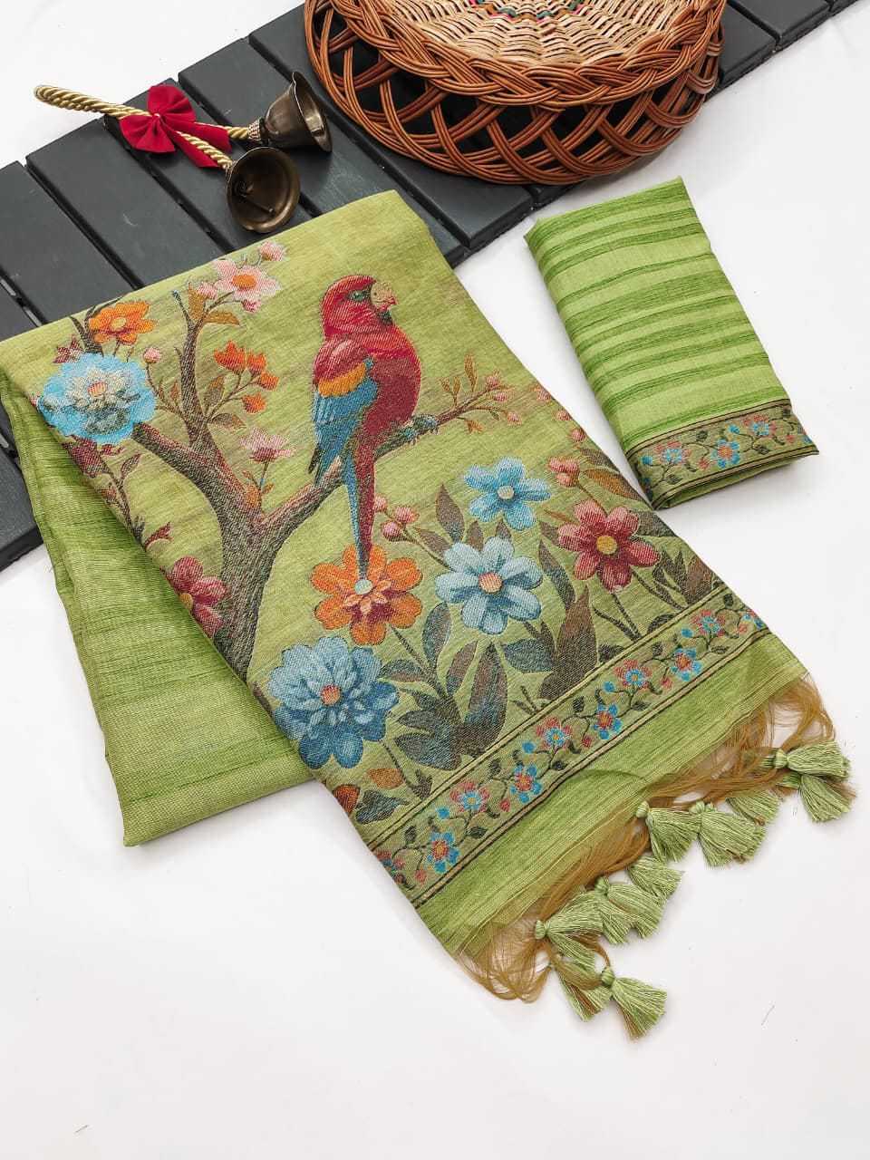 YNF Wholesale Cotton Designer Sarees KESH532 GHICHA | Surat Manufacturer