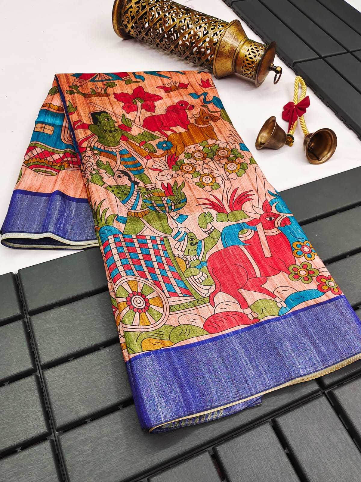 YNF Wholesale Tussar Silk Kalamkari Sarees KESH532 TUS | Surat Manufacturer