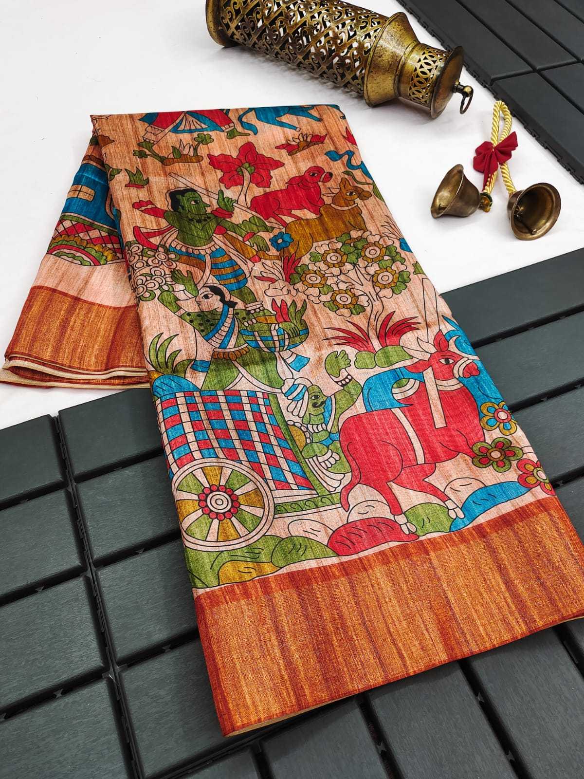 YNF Wholesale Tussar Silk Kalamkari Sarees KESH532 TUS | Surat Manufacturer