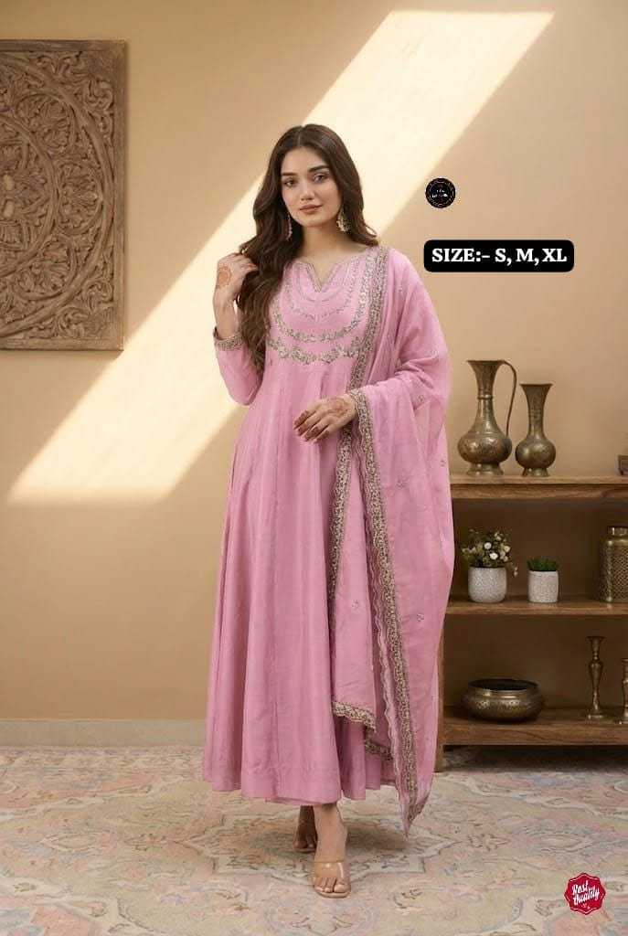 YNF Wholesale Vichitra Silk Embroidered Kurtis KESH536 3509 | Surat Manufacturer