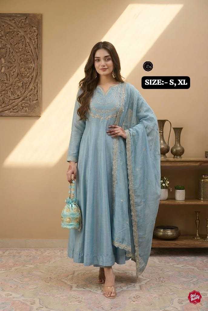 YNF Wholesale Vichitra Silk Embroidered Kurtis KESH536 3509 | Surat Manufacturer