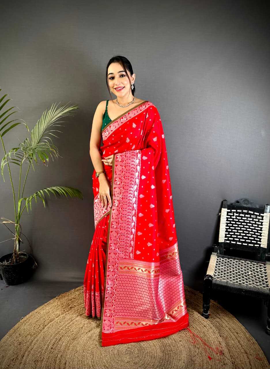 YNF Wholesale Banarasi Soft Silk Zari Border Sarees  | Surat Manufacturer