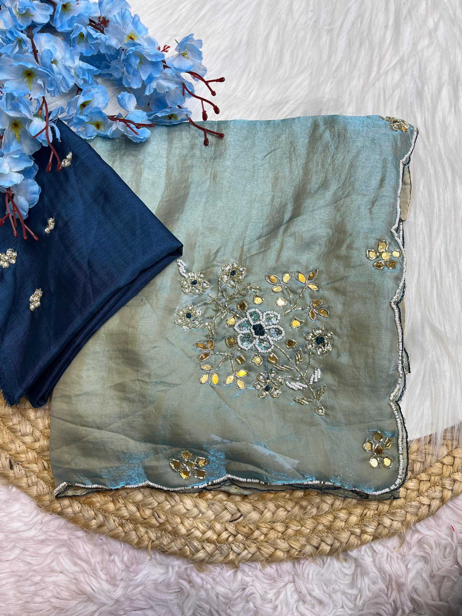 YNF Wholesale Satin Hand Work Sarees KESH549 Krishnika | Surat Manufacturer