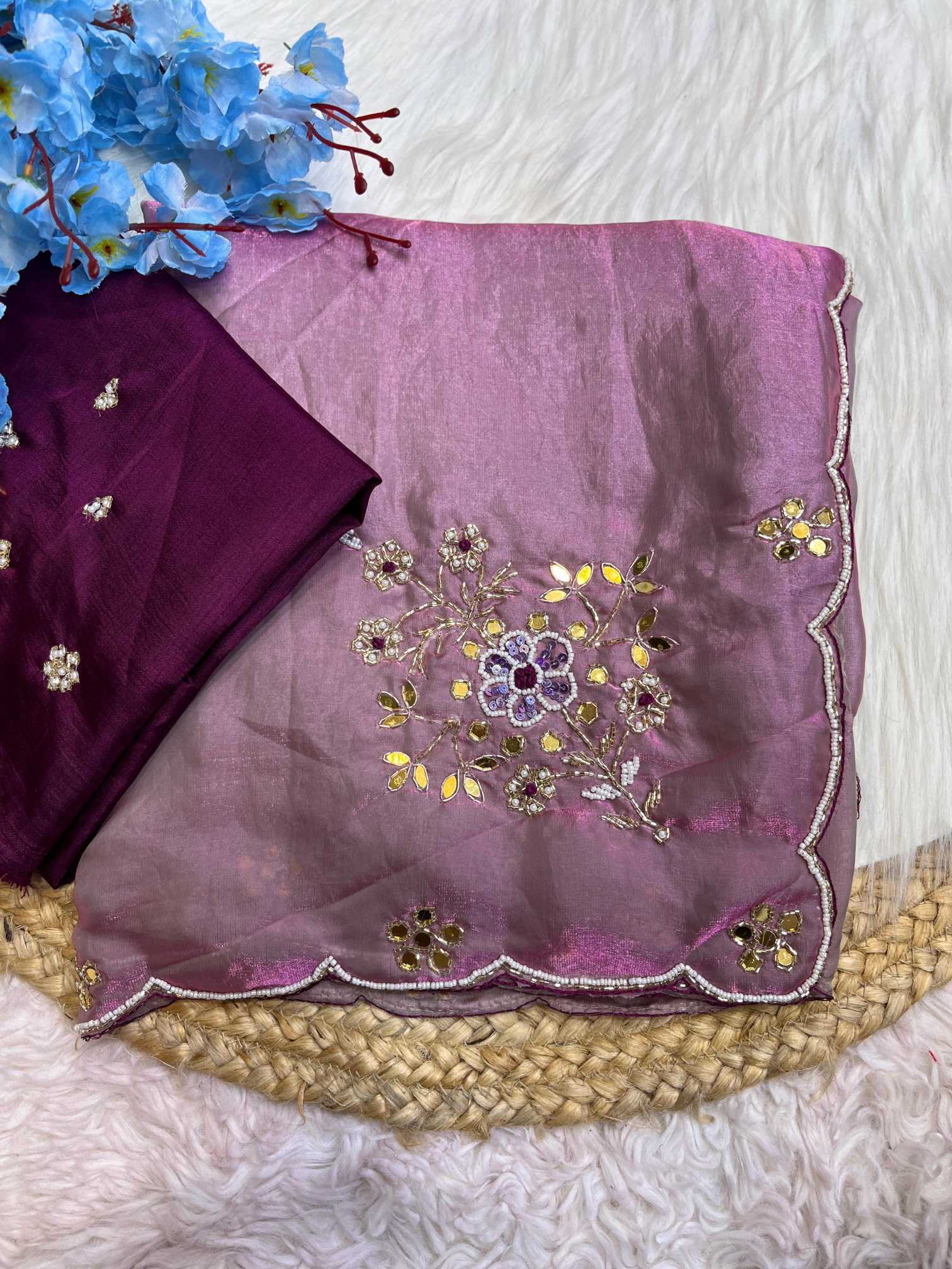 YNF Wholesale Satin Hand Work Sarees KESH549 Krishnika | Surat Manufacturer