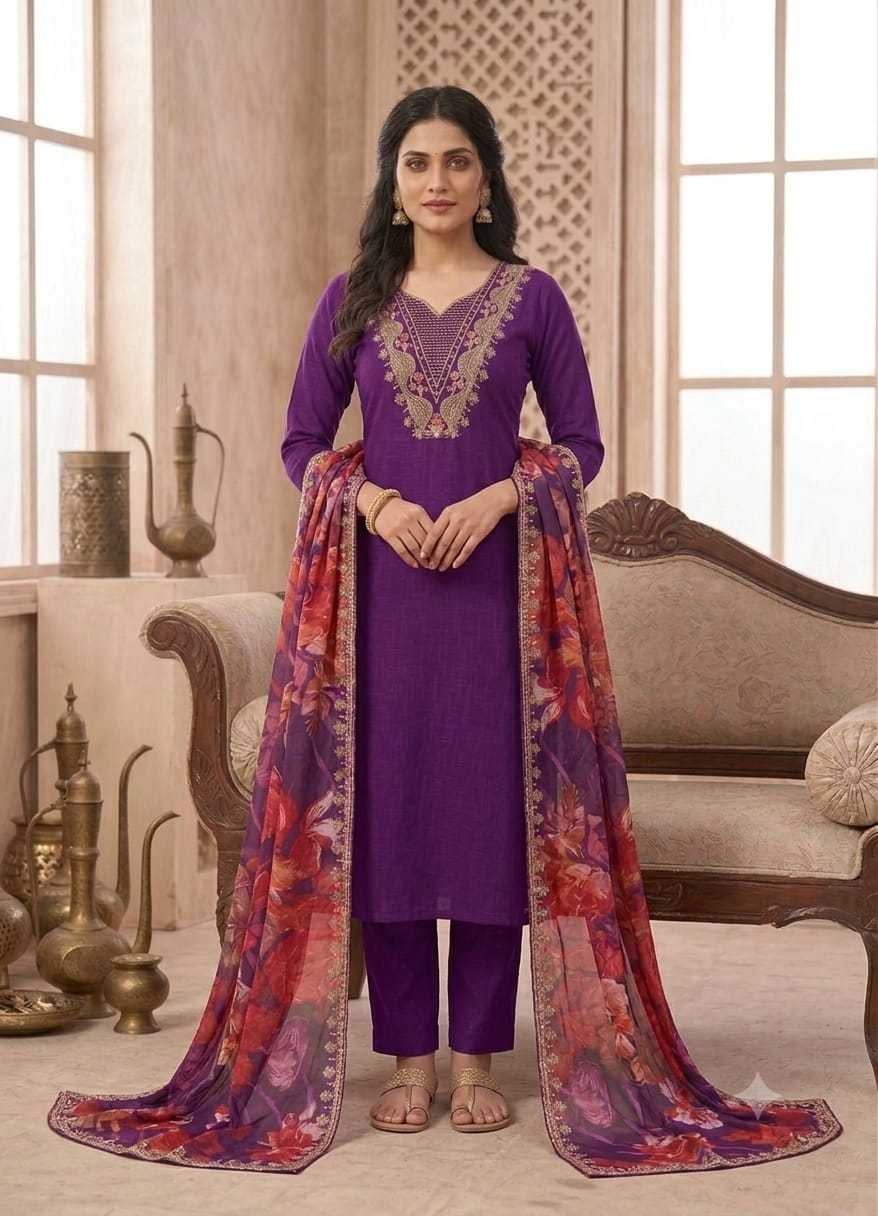 YNF Wholesale Cotton Embroidery Suits  | Surat Manufacturer