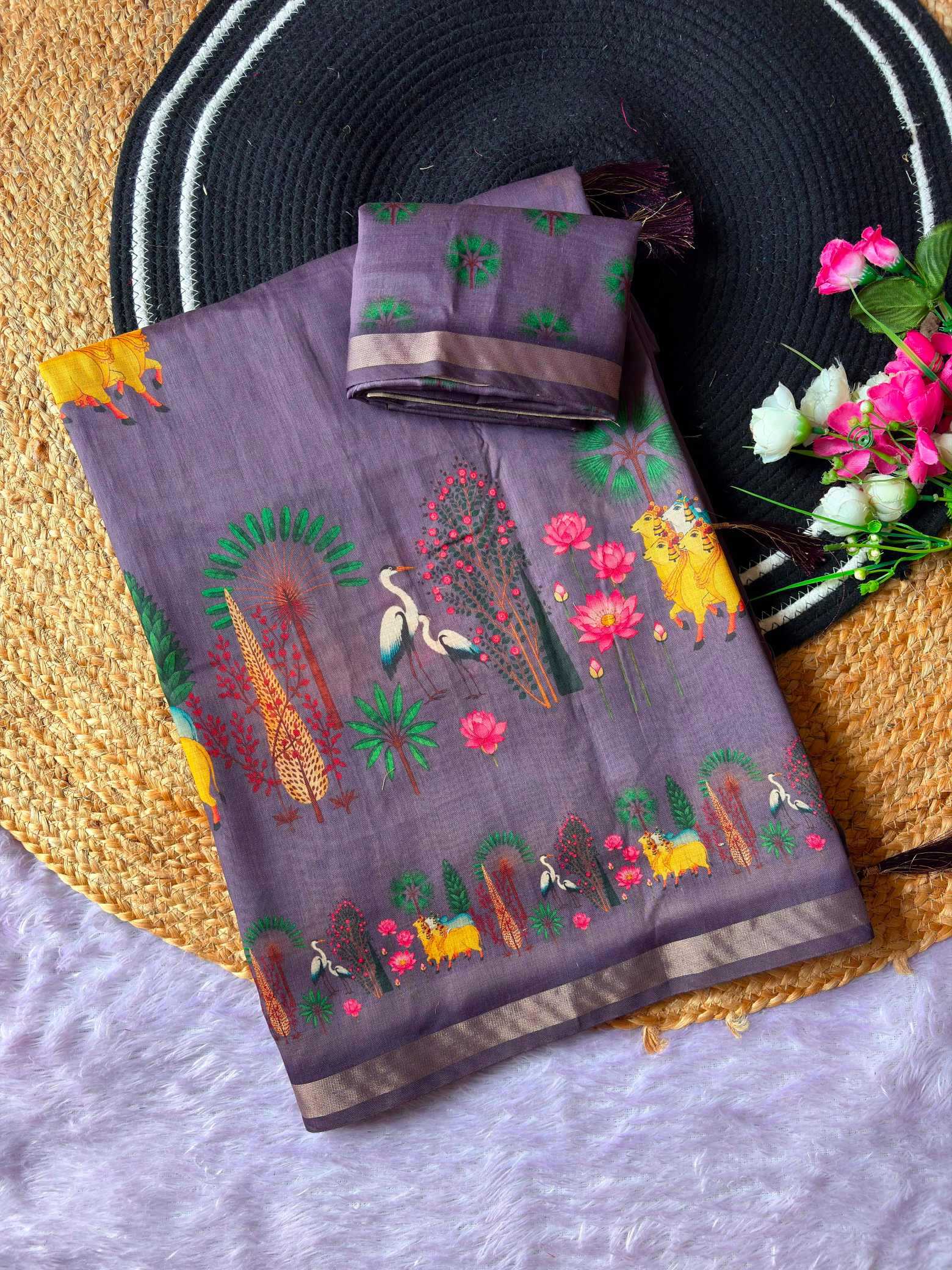 YNF Wholesale Linen Printed Sarees KESH568 PRAKRITI | Surat Manufacturer