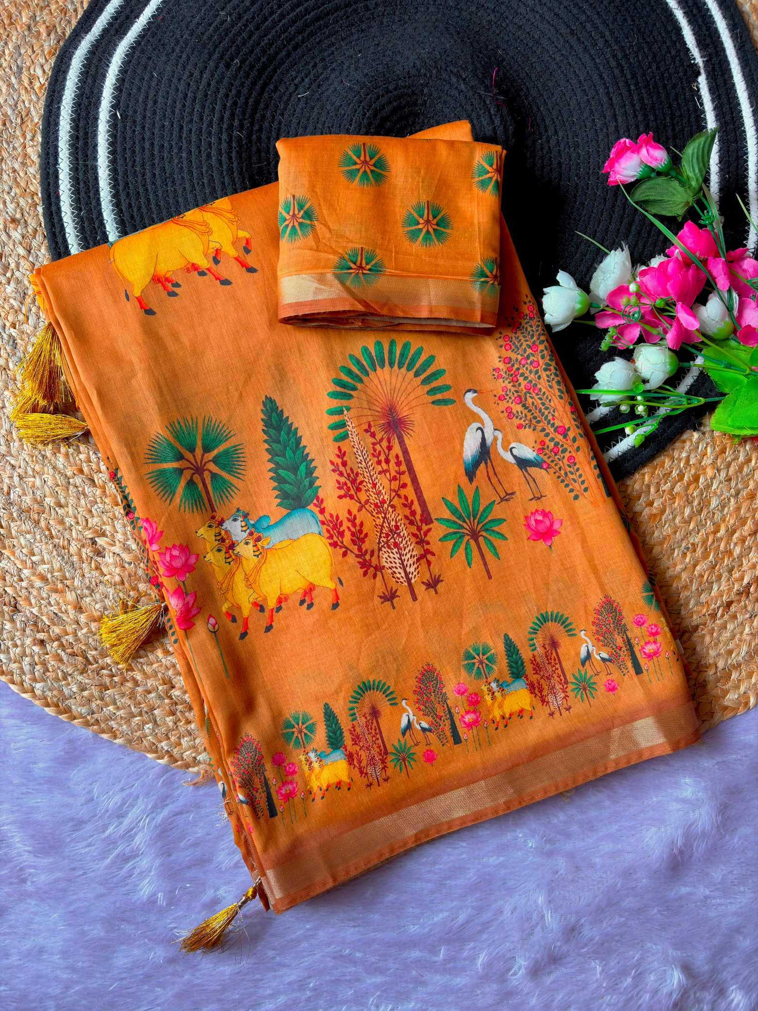 YNF Wholesale Linen Printed Sarees KESH568 PRAKRITI | Surat Manufacturer