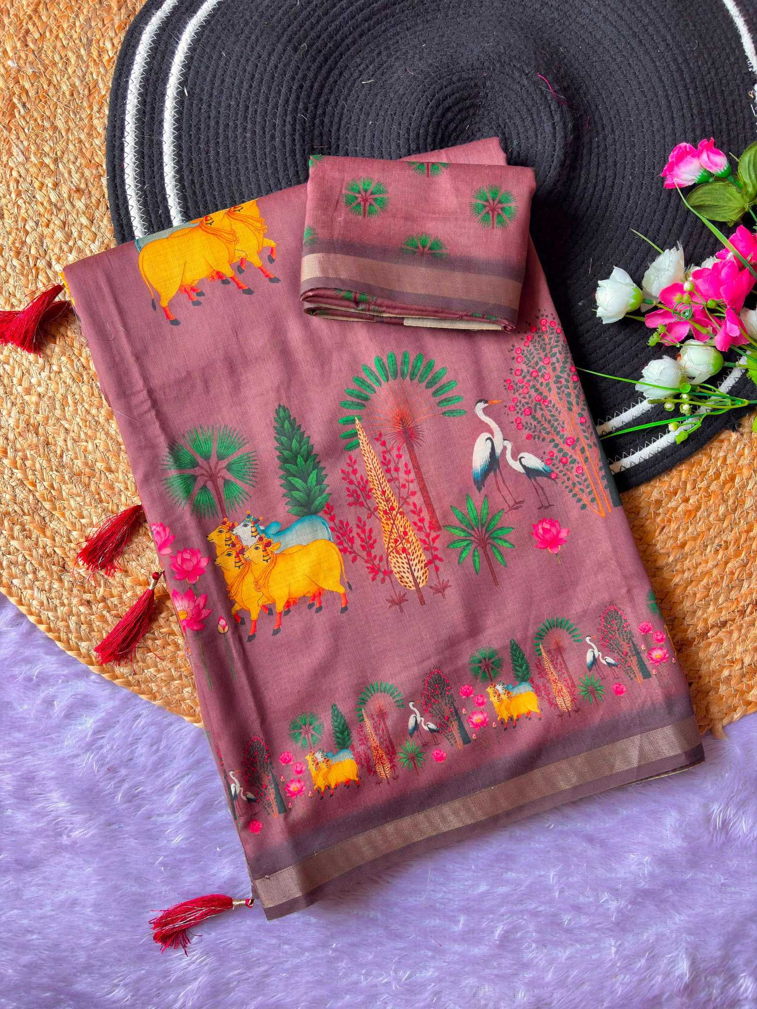 YNF Wholesale Linen Printed Sarees KESH568 PRAKRITI | Surat Manufacturer