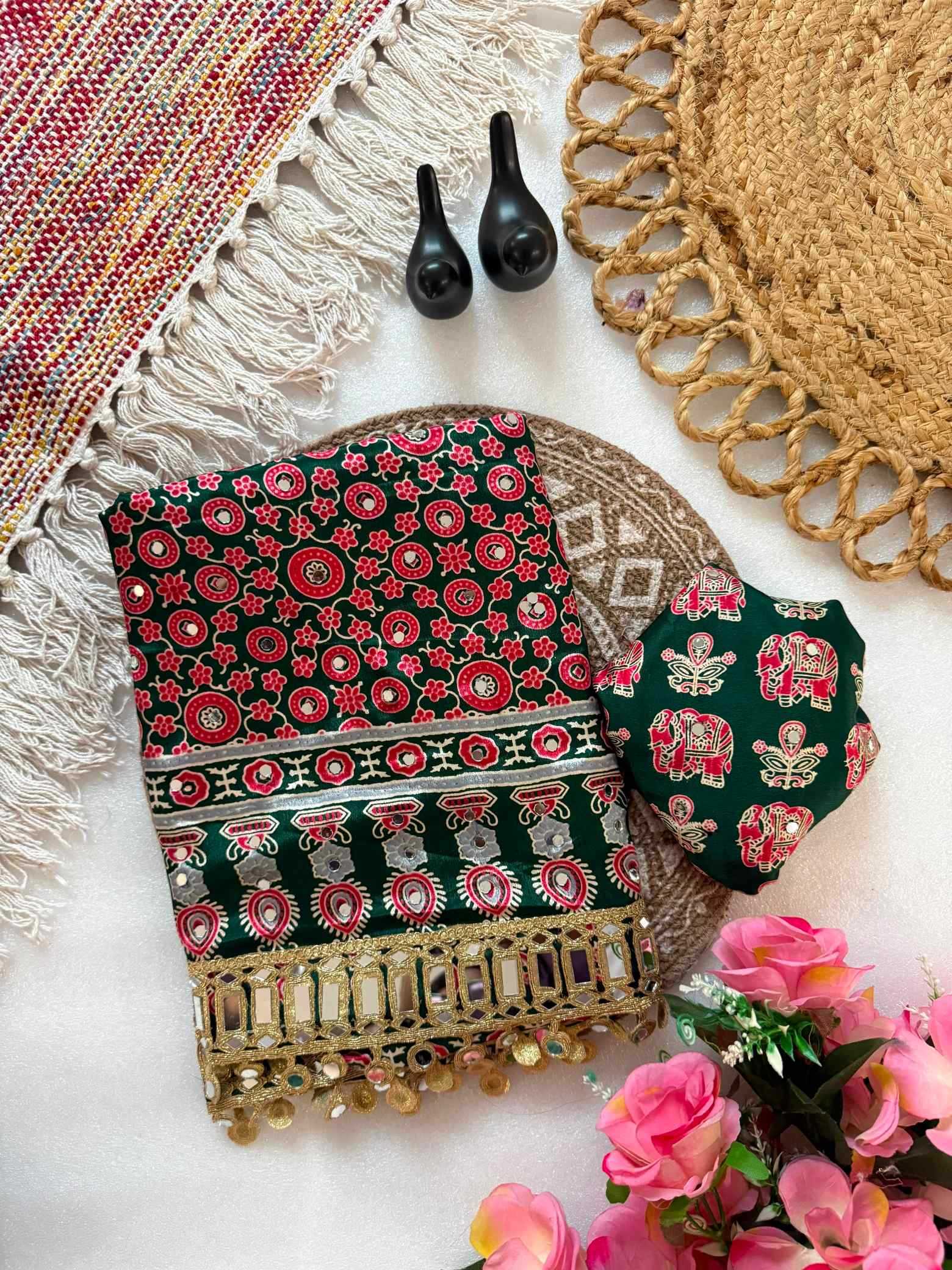 YNF Wholesale Satin Silk Printed Silk Saree  | Surat Manufacturer