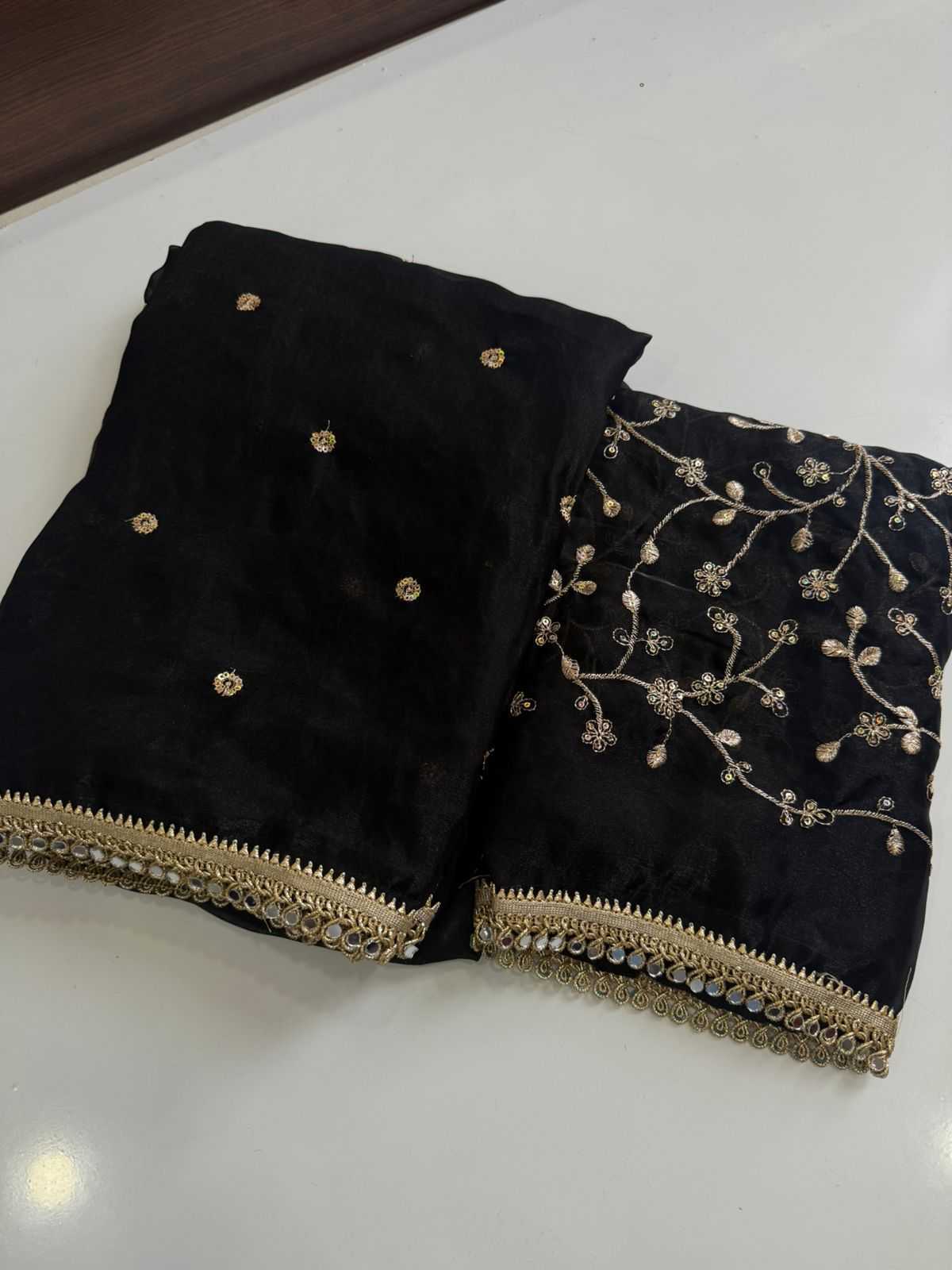 YNF Wholesale Satin Mirror Work Saree  | Surat Manufacturer