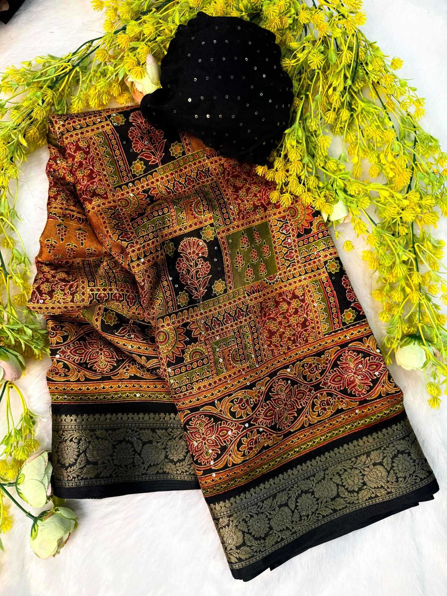 YNF Wholesale Pure Silk Printed Silk Saree  | Surat Manufacturer