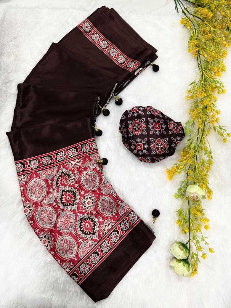 YNF Wholesale Gajji Silk Ajrakh Sarees  | Surat Manufacturer