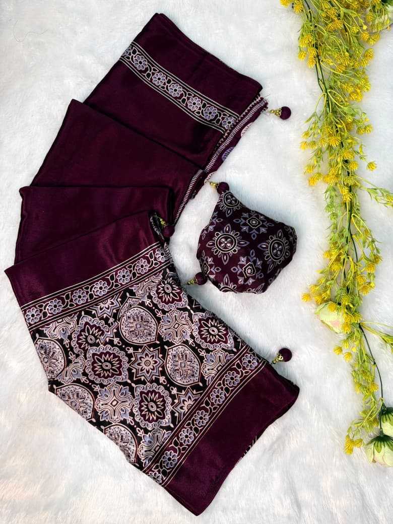 YNF Wholesale Gajji Silk Ajrakh Sarees  | Surat Manufacturer