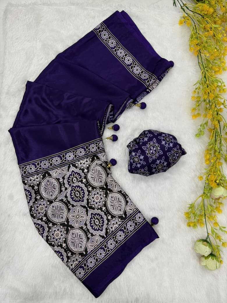 YNF Wholesale Gajji Silk Ajrakh Sarees  | Surat Manufacturer