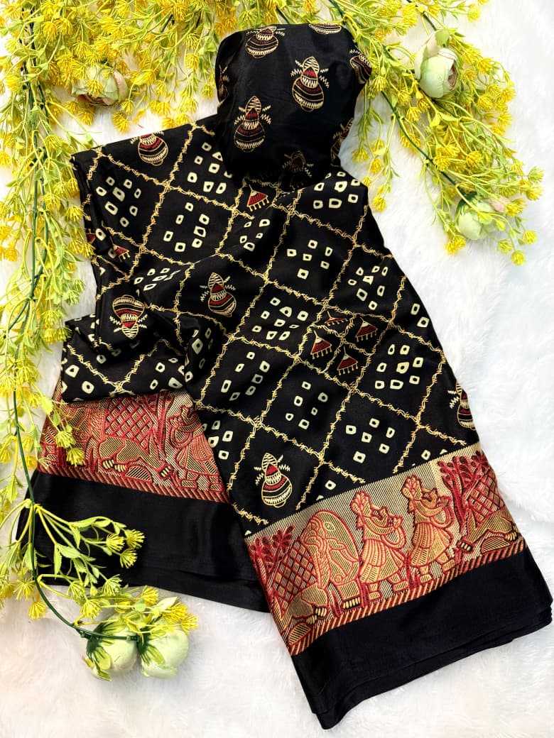 YNF Wholesale Crepe Silk Ajrakh Sarees  | Surat Manufacturer