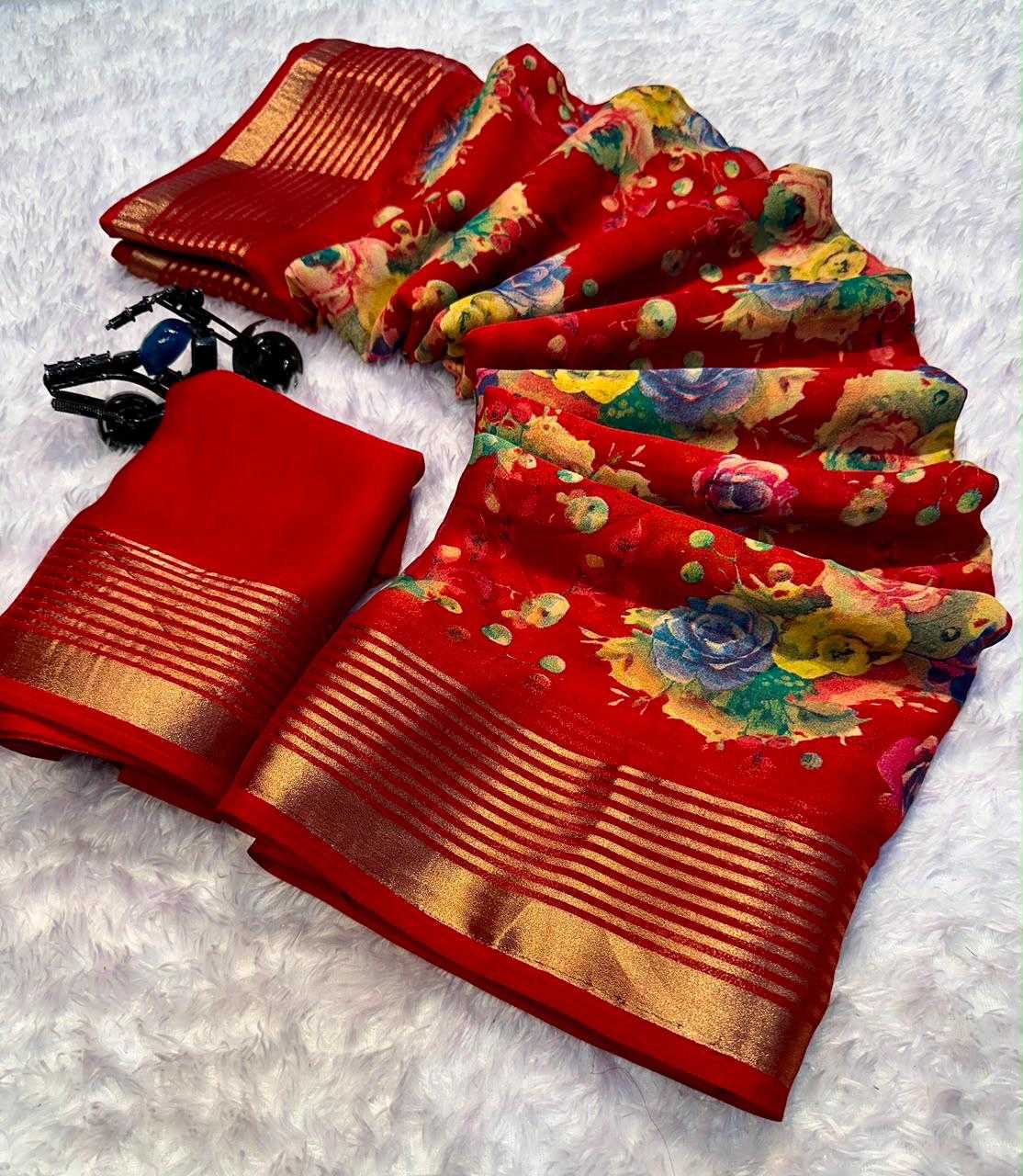 YNF Wholesale Georgette Designer Sarees  | Surat Manufacturer