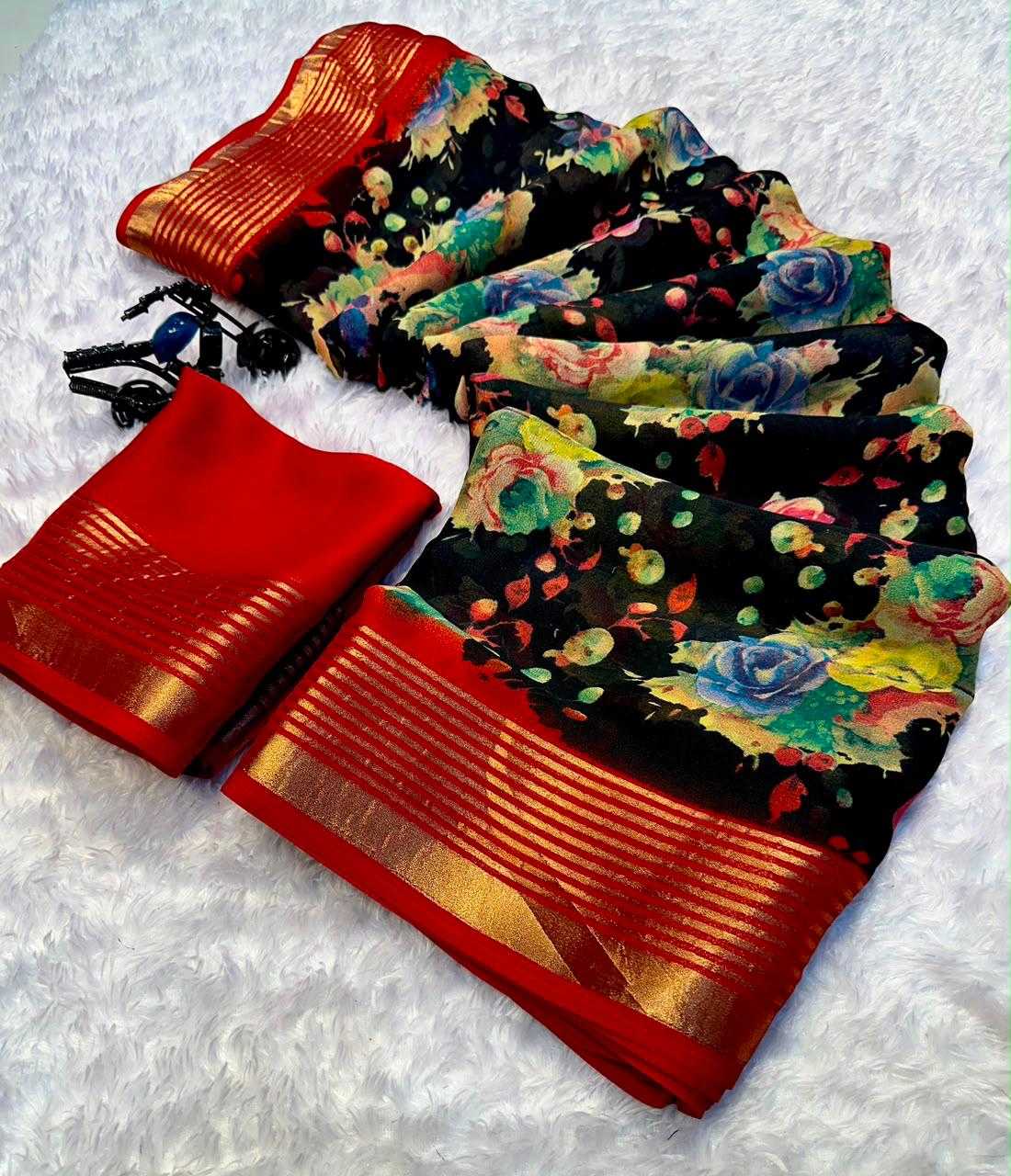 YNF Wholesale Georgette Designer Sarees  | Surat Manufacturer