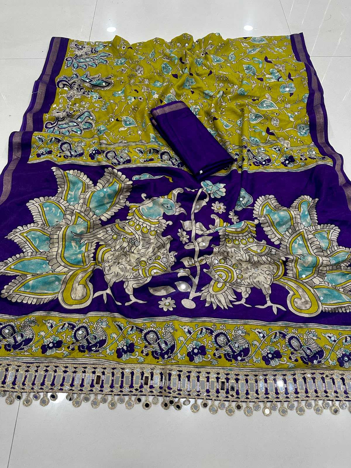 YNF Wholesale Cotton Mirror Work Saree  | Surat Manufacturer