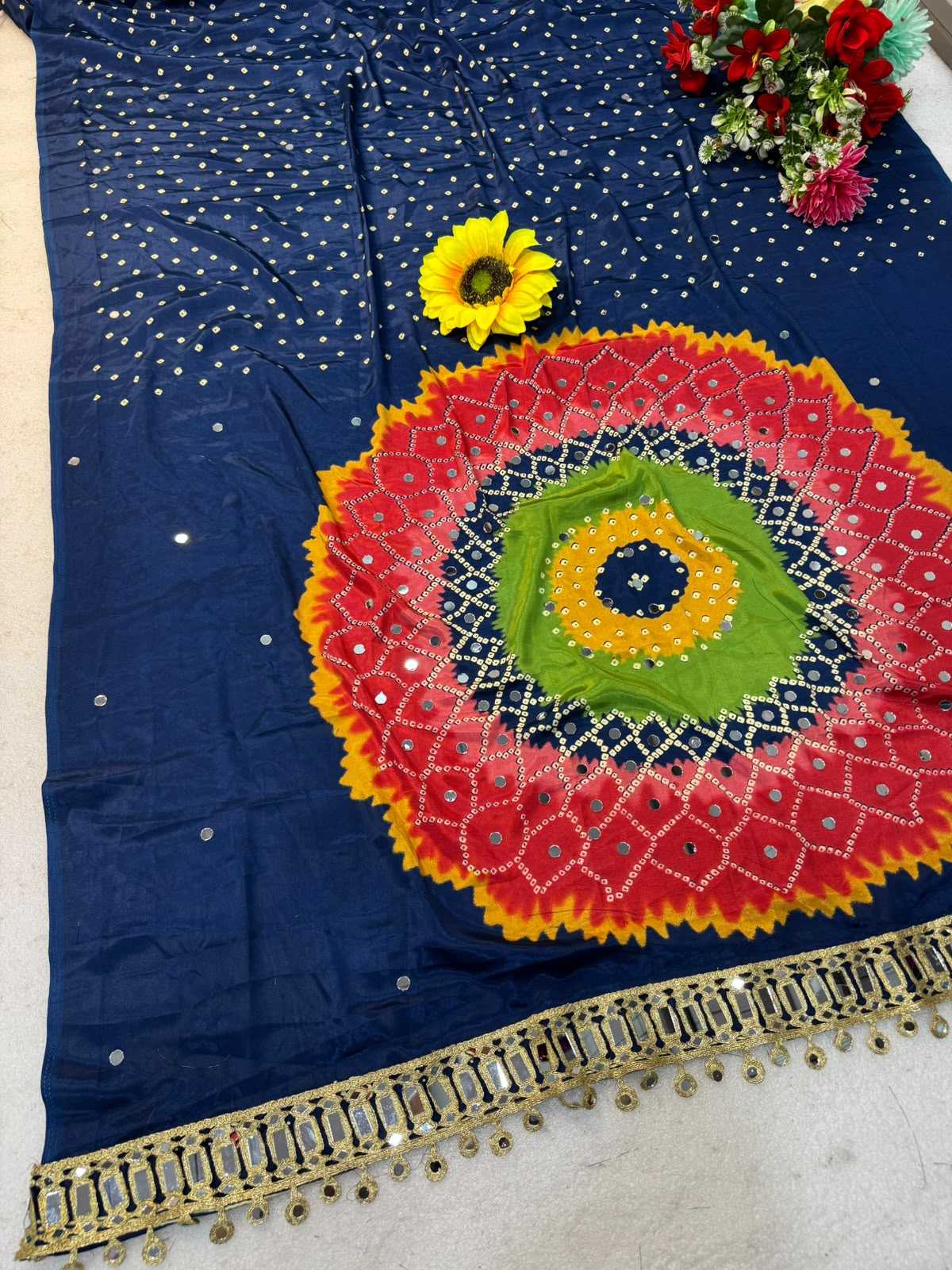 YNF Wholesale Gajji Silk Ajrakh Sarees  | Surat Manufacturer
