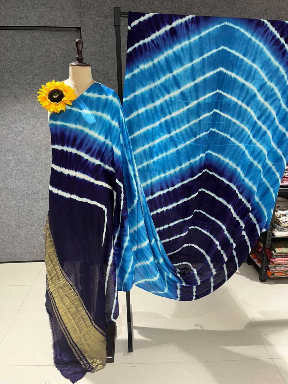 YNF Wholesale Gajji Silk Ajrakh Sarees  | Surat Manufacturer