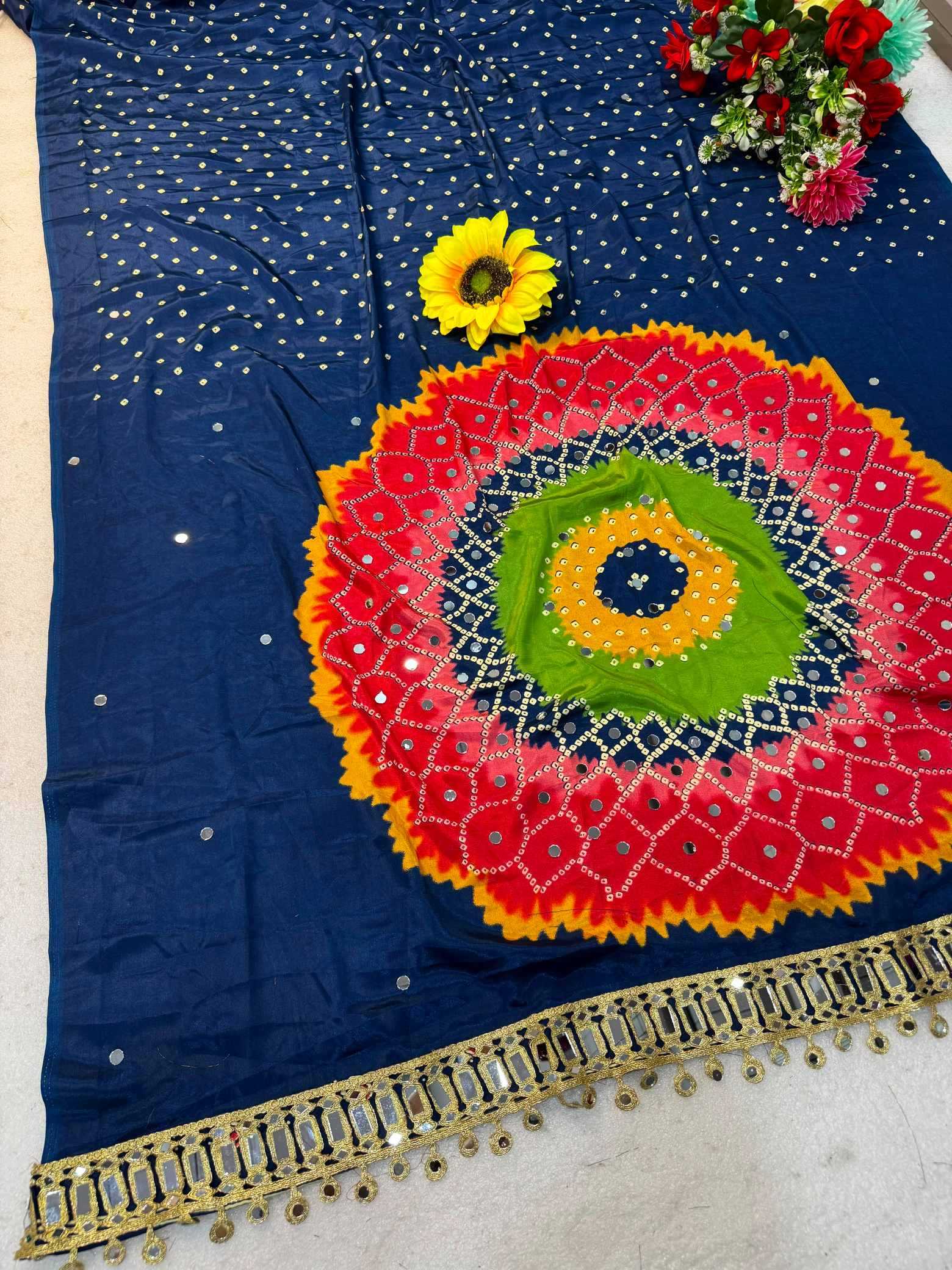 YNF Wholesale Gajji Silk Ajrakh Sarees  | Surat Manufacturer