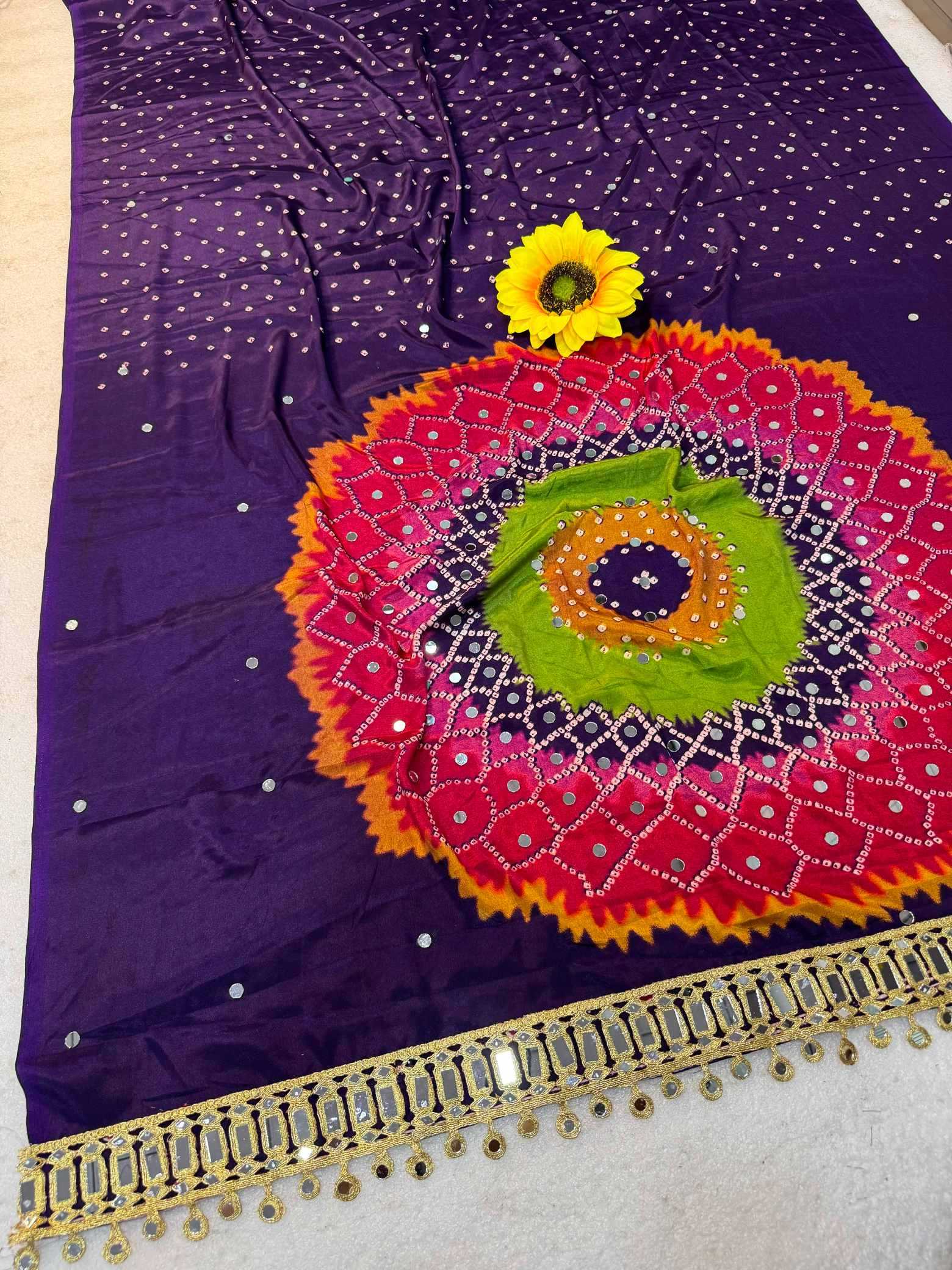 YNF Wholesale Gajji Silk Ajrakh Sarees  | Surat Manufacturer