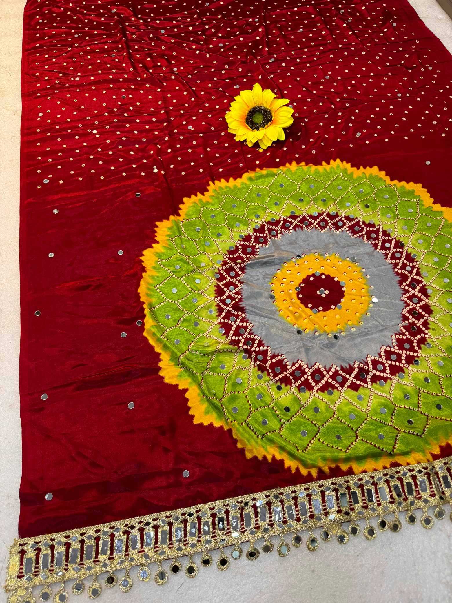 YNF Wholesale Gajji Silk Ajrakh Sarees  | Surat Manufacturer