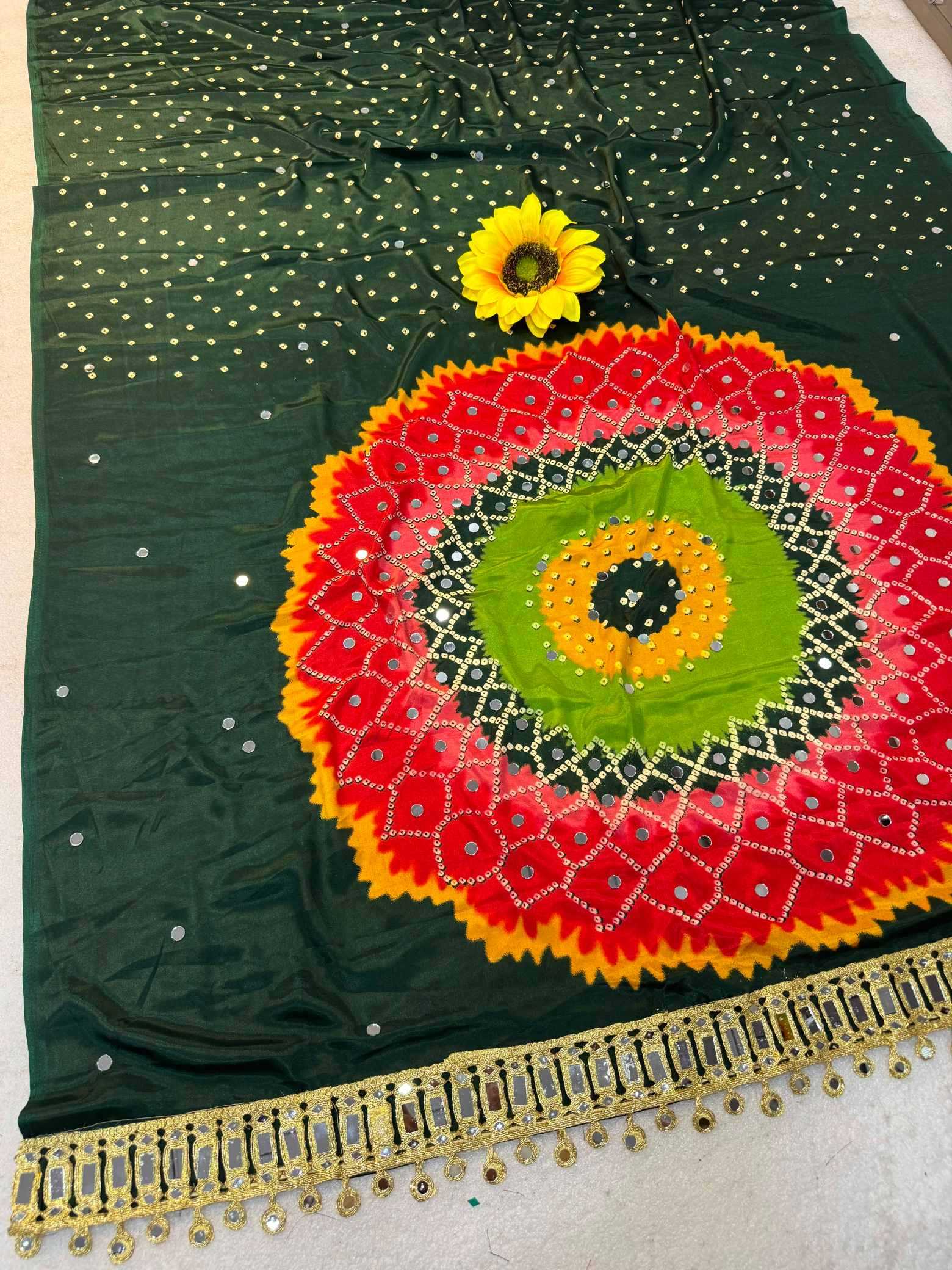 YNF Wholesale Gajji Silk Ajrakh Sarees  | Surat Manufacturer