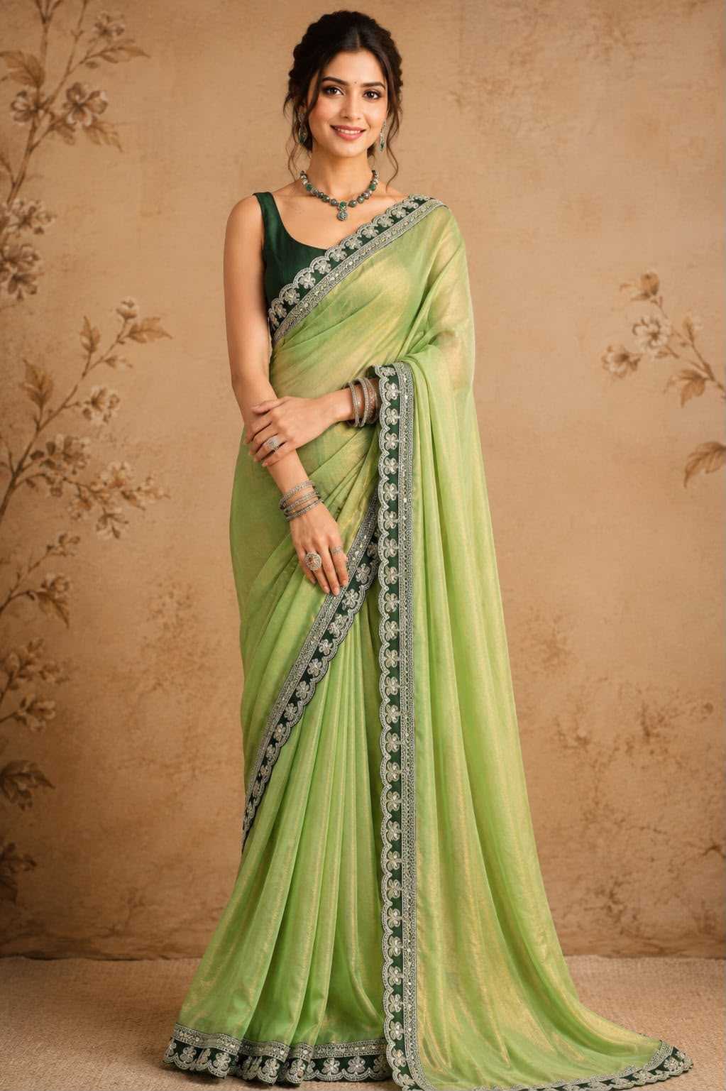 YNF Wholesale Georgette Ready To Wear Sarees KESH577 FURR LACE | Surat Manufacturer