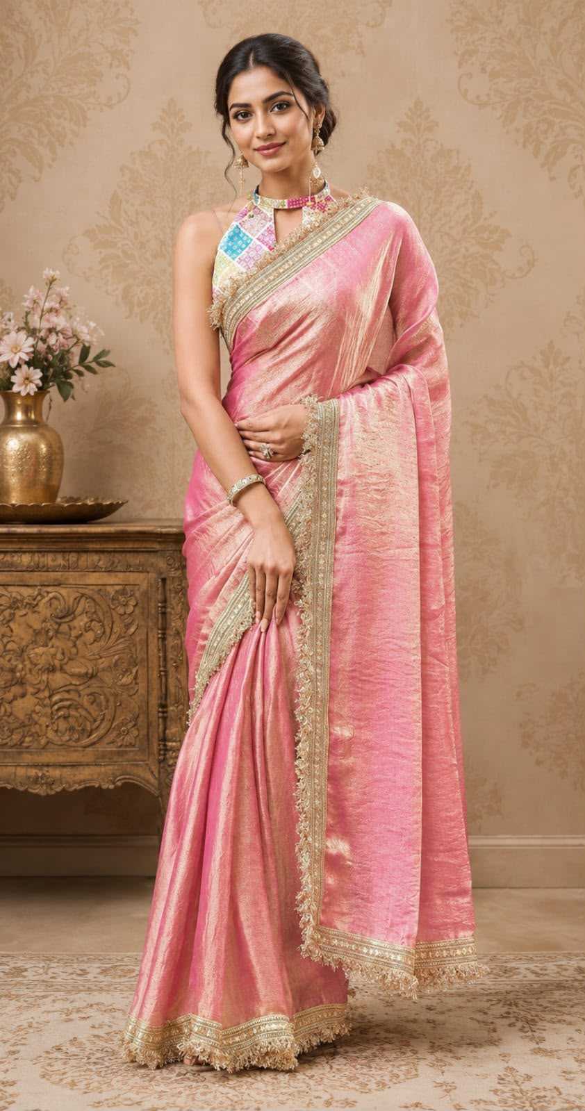 YNF Wholesale Georgette Ready To Wear Sarees KESH577 FURR LACE | Surat Manufacturer