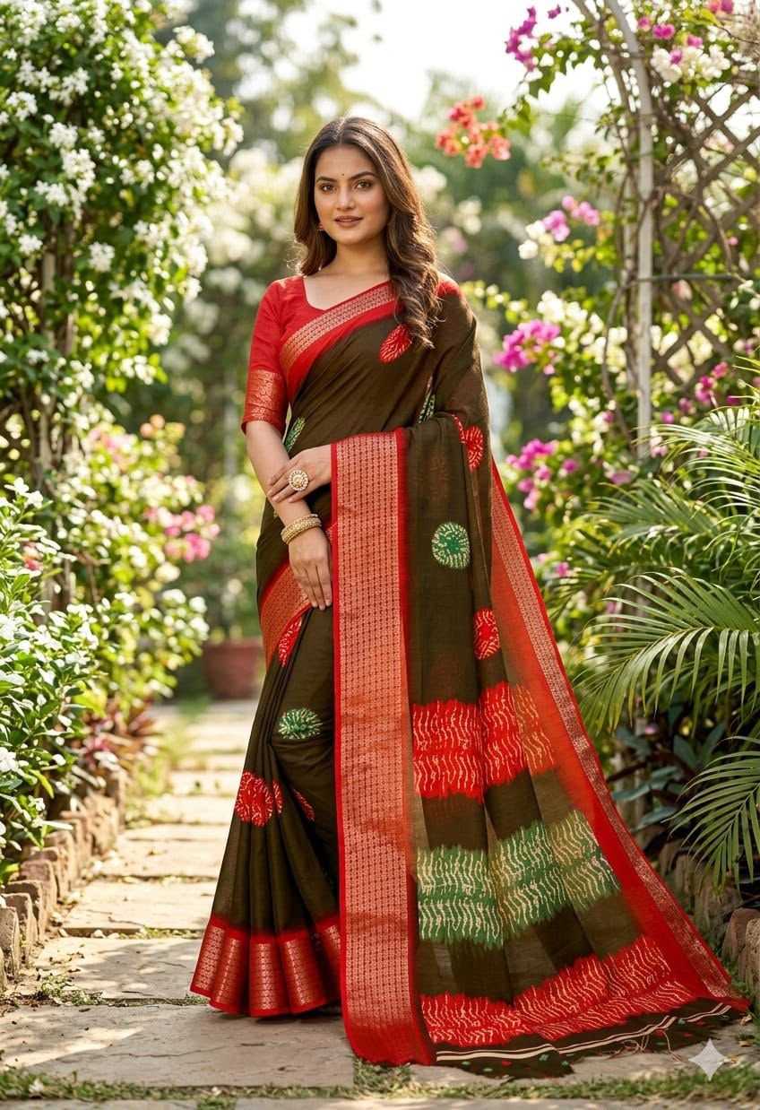 YNF Wholesale Jacquard Printed Sarees  | Surat Manufacturer