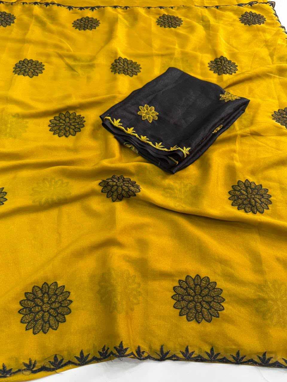 YNF Wholesale Georgette Designer Sarees  | Surat Manufacturer