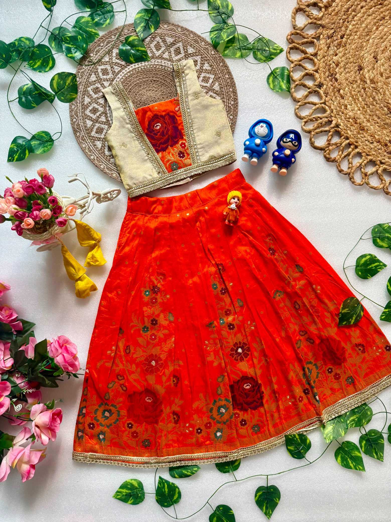 YNF Wholesale Dola Silk Kids Lehenga  | Surat Manufacturer