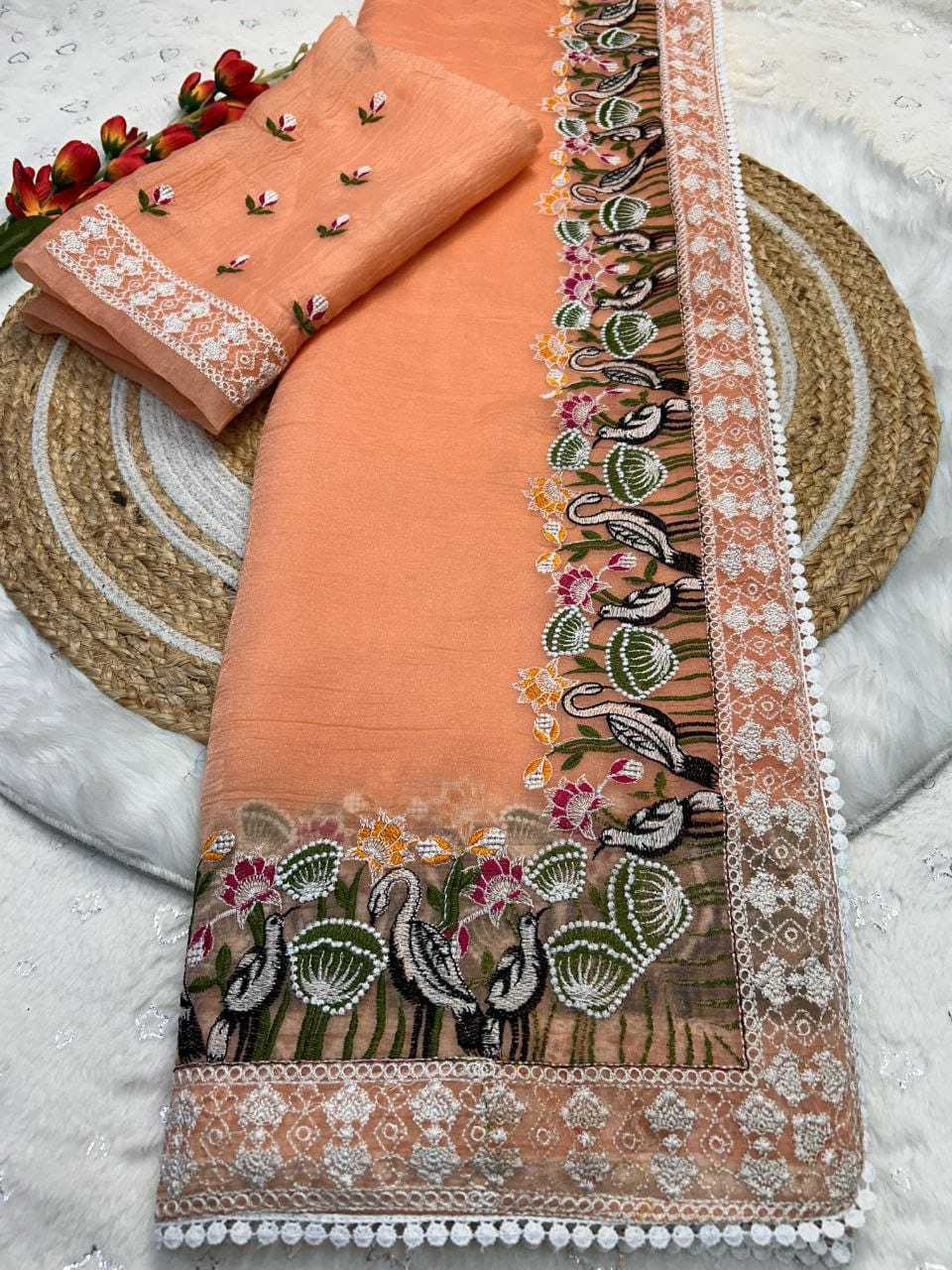 YNF Wholesale Crush Silk Fancy Sarees  | Surat Manufacturer