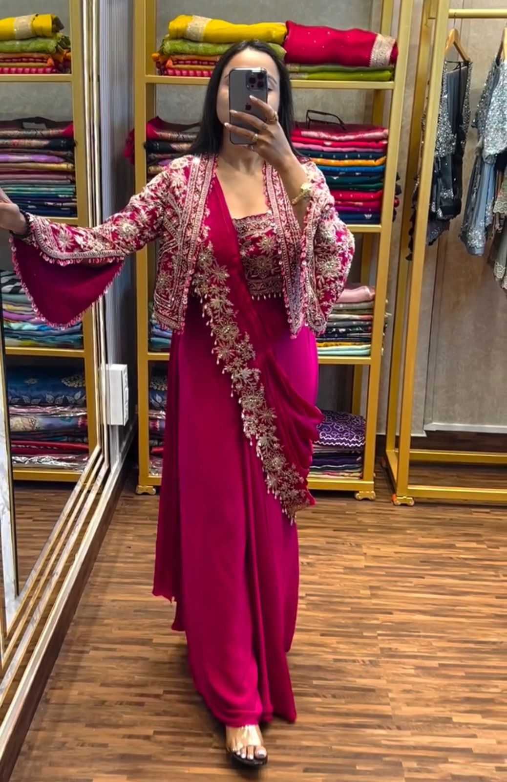 YNF Wholesale Chinon Embroidered Sarees KESH591 147 | Surat Manufacturer
