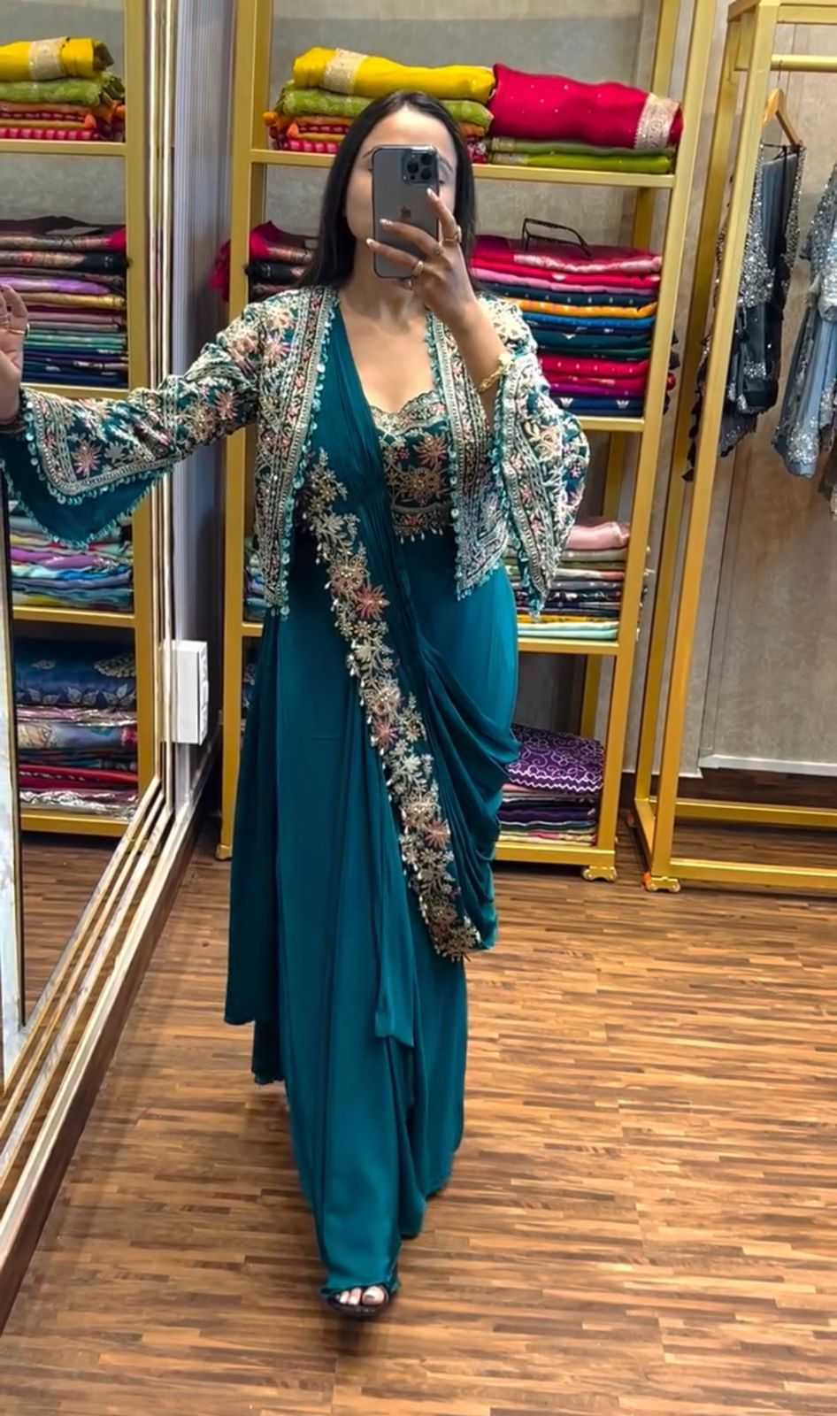 YNF Wholesale Chinon Embroidered Sarees KESH591 147 | Surat Manufacturer
