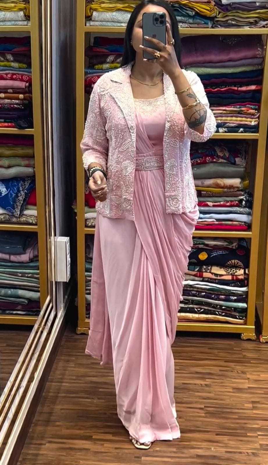 YNF Wholesale Chinon Sequence Sarees  | Surat Manufacturer