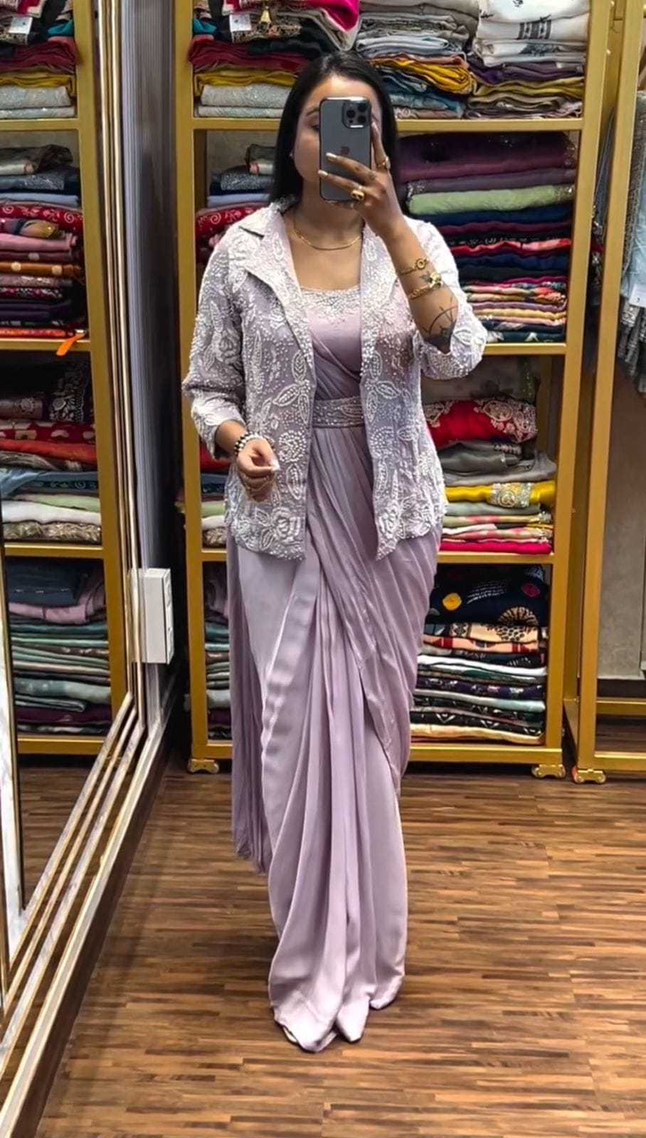 YNF Wholesale Chinon Sequence Sarees  | Surat Manufacturer