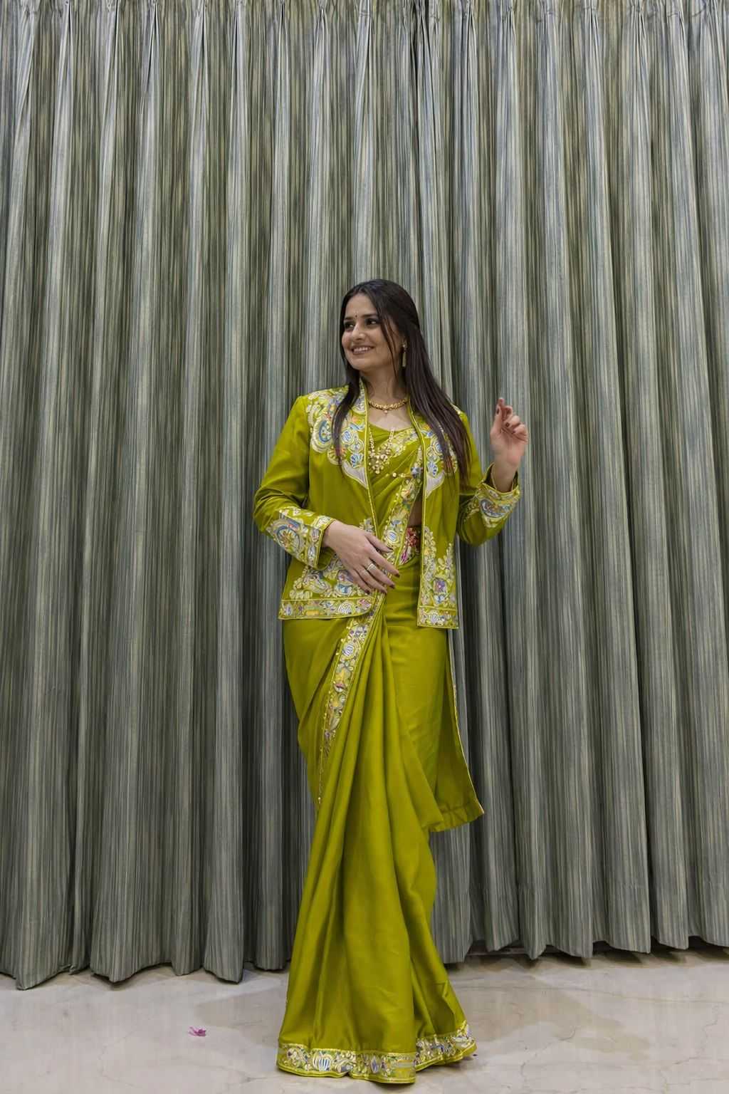 YNF Wholesale Crepe Ready To Wear Sarees  | Surat Manufacturer