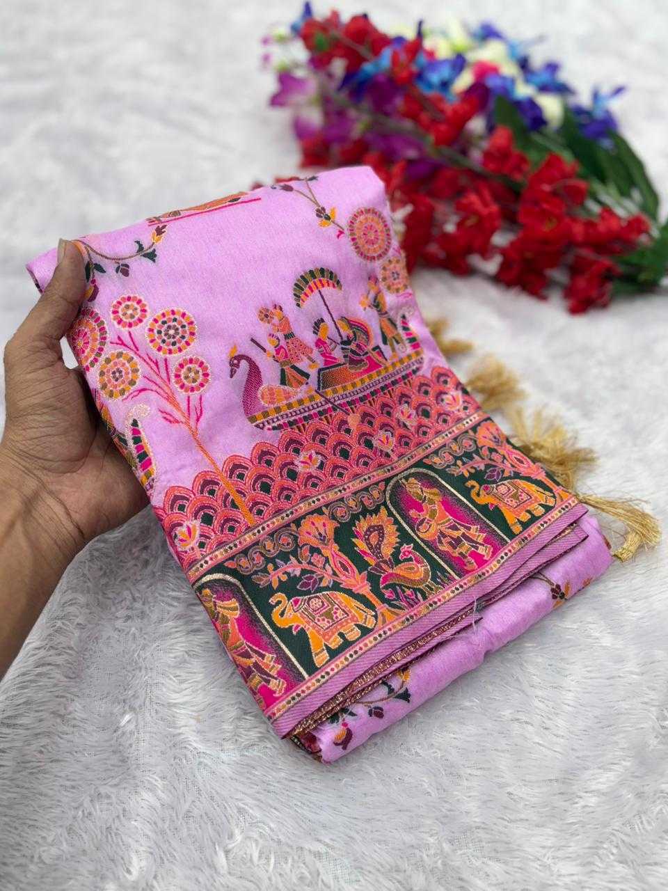 YNF Wholesale Pashmina Traditional Silk Sarees  | Surat Manufacturer