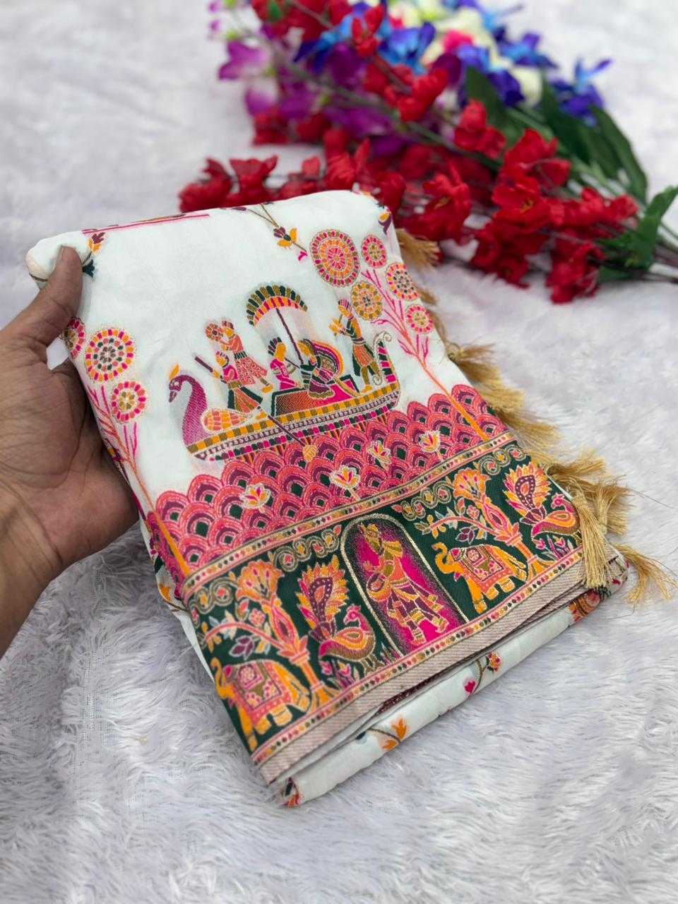 YNF Wholesale Pashmina Traditional Silk Sarees  | Surat Manufacturer