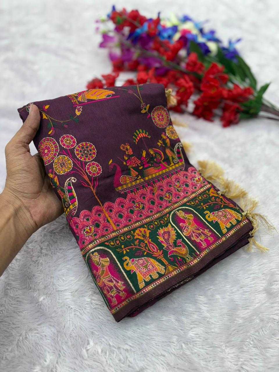 YNF Wholesale Pashmina Traditional Silk Sarees  | Surat Manufacturer